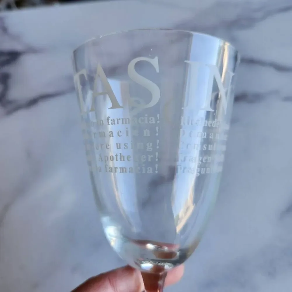 Foreign wine glass Voi Ker Albus Ritzenhoff clear doctor pharmacy